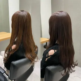 セミロング カラー 髪質改善ヘアケア 艶髪特化/上田のヘアスタイル