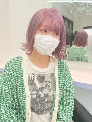 ショート カラー パーマ ヘアアレンジ メンズ キッズ ネイル マツエク・マツパ アイブロウ KANAMI 🌏のヘアスタイル