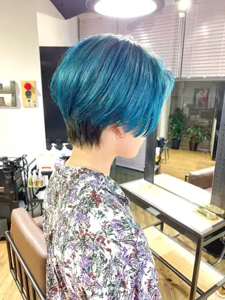 ショート ハイトーンNo.1✨ パーマ✨イマイタツヤのヘアスタイル