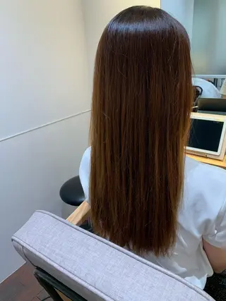 セミロング 透明感カラー ボブ/ 直感カラー診断のヘアスタイル