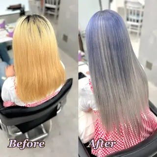 ヘアメ🎀ハイトーン 🩵エクステ🪄しほのヘアスタイル
