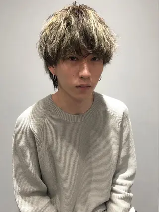 ショート パーマ パーマ比率50% 辻本耀二郎のヘアスタイル