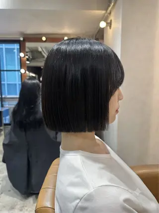 ミディアム カラー 🌙縮毛矯正/上品 カラー/芦川優磨のヘアスタイル