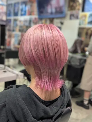 ミディアム カラー 渋谷/推しカラー🌈 ハイトーン/ちひろのヘアスタイル