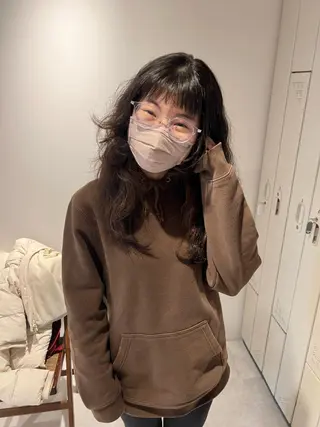 ロング パーマ io濱川 遥のヘアスタイル