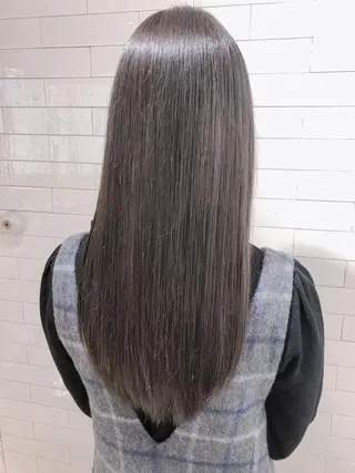 セミロング カラー パーマ ヘアアレンジ バレイヤージュ 藤沢 髪質改善 竹内ケンゴのヘアスタイル
