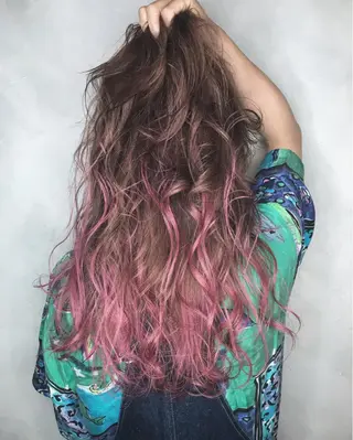 ロング カラー 沖縄東京2拠点美容師 mamicoのヘアスタイル