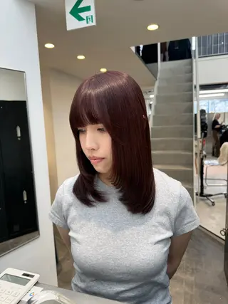 セミロング カラー ブリーチ・ハイトーン 🪐✩serenaのヘアスタイル