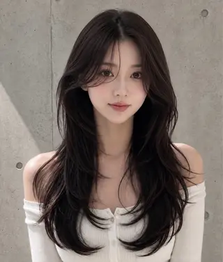 セミロング カラー ヘアアレンジ 🌫️大人韓国ヘア 🌫️naoyaのヘアスタイル