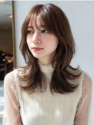 ミディアム 絶対可愛い🍎透明感 カラーあります✨蕾祁のヘアスタイル