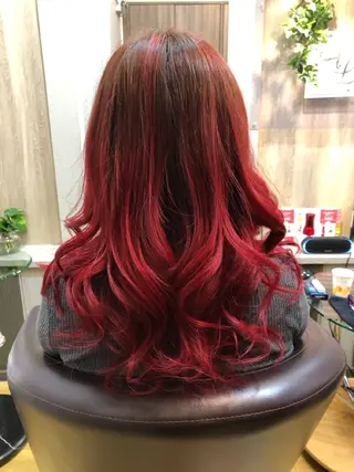 ロング カラー 細川武琉/艶カラー /Aqua limeのヘアスタイル