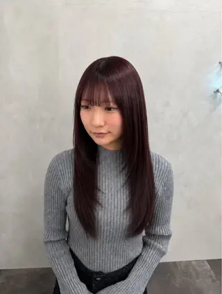 セミロング カラー カツキ/GARTE 代官山のヘアスタイル