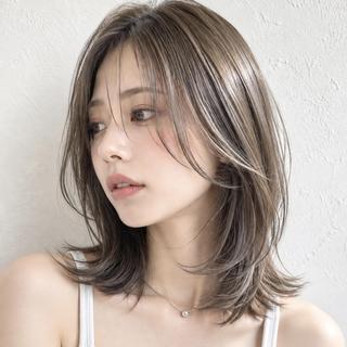ミディアム カラー SOURCE堺東🫧 ヘアケア/艶カラーのヘアスタイル