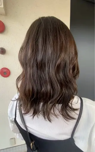 ミディアム カラー カット➕パーマモデル 落合 悠夏✄﻿のヘアスタイル