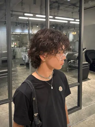 ミディアム カラー パーマ メンズ 🇺🇸Men's Balayageのヘアスタイル
