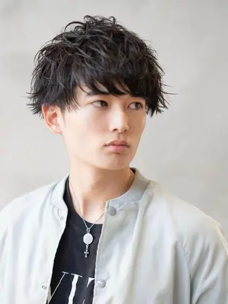 パーマ ショート メンズ メンズ特化 TAKE高崎のヘアスタイル