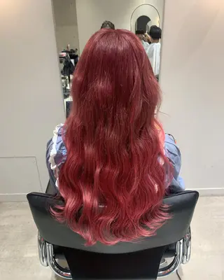 ロング カラー 色落ちまでキレイに！ ！女性サロンのヘアスタイル
