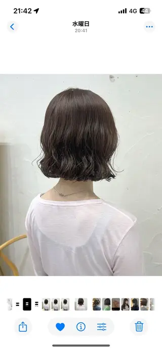 ミディアム カラー パーマ akane/ボブ /ブラウンベージュのヘアスタイル
