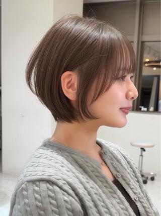 ショート カラー 🌟透明感カラー× 小顔カット いっせいのヘアスタイル