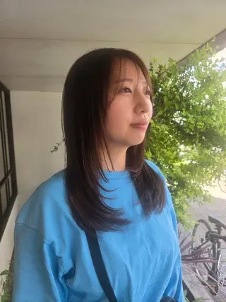セミロング カラー 韓国好き🇰🇷 美容師MIKUのヘアスタイル