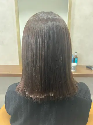 セミロング 天王町×韓国レイヤー 髪質改善 佐藤友茉のヘアスタイル