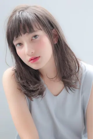 ミディアム セミロング ロング カラー 表参道/さあ や/大人ナチュラルのヘアスタイル