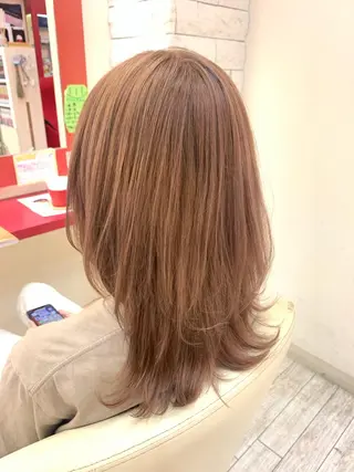 セミロング カラー 櫻井 なんなのヘアスタイル