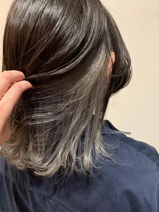 ミディアム カラー 蓮見友里 PiSTA／portのヘアスタイル
