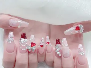 ネイル MochiMochi 🎀新宿/長さ出しのネイルデザイン