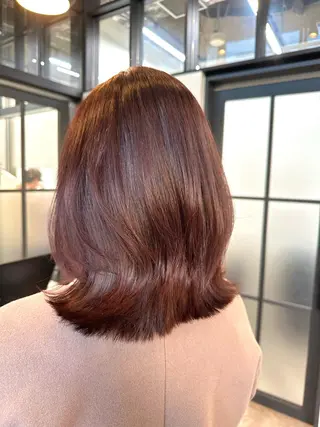 ミディアム カラー 韓国レイヤー✨ yasuko銀座のヘアスタイル