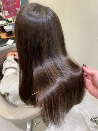 ロング 髪質改善・縮毛矯正 濱　泰賀のヘアスタイル