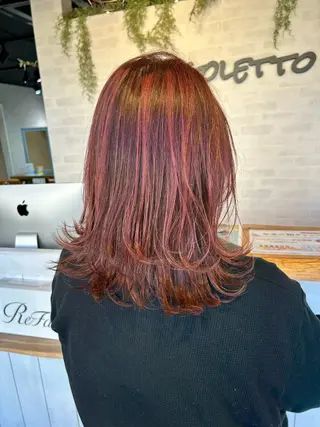 ミディアム カラー ショート/レイヤー 🎀細沼玲花のヘアスタイル