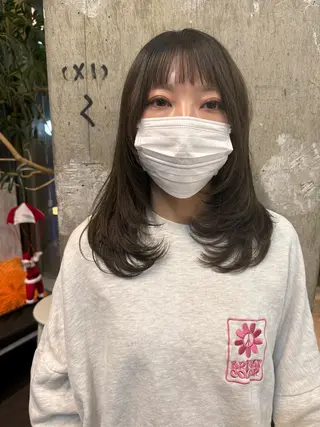 セミロング 松井美樹/似合わせ ガーリー・韓国のヘアスタイル