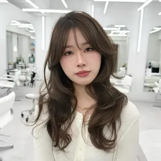 ロング カラー 韓国レイヤー× 顔まわり🕊️テルのヘアスタイル