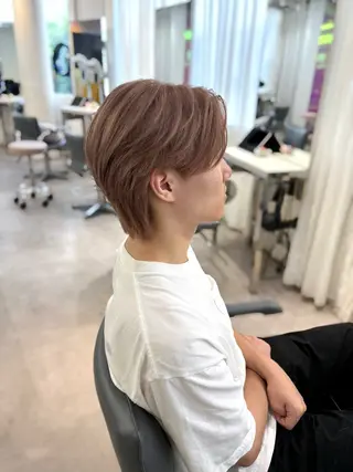 ショート カラー メンズ MEI🎀つやカラー 🎀レイヤー🎀渋谷のヘアスタイル
