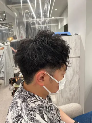 メンズ 京都河原町 メンズパーマ助川龍哉のヘアスタイル