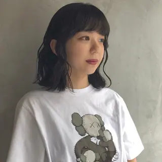 ミディアム カラー yajima Moemiのヘアスタイル