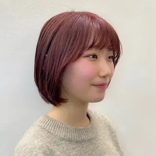 ショート カラー 似合わせレイヤー/ ケアパーマ/高倉のヘアスタイル