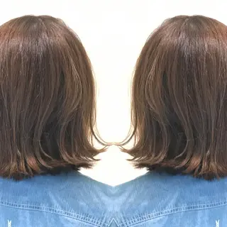ミディアム カラー ヘアアレンジ ⭐️髪質改善⭐️ フジヒサゴウタのヘアスタイル