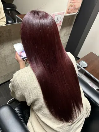 ロング カラー 下河 美友のヘアスタイル