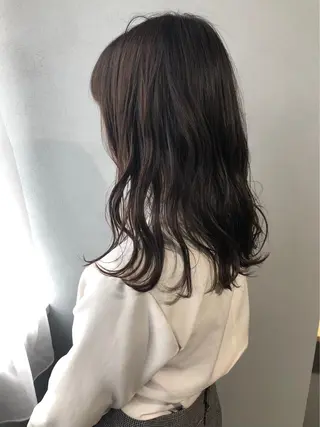 セミロング カラー パーマ ボブパーマコテ巻き風 パーマNo1深江秀平のヘアスタイル