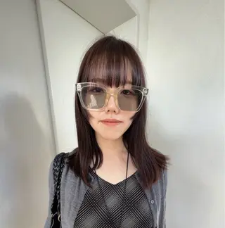 ミディアム カラー 🌀くせ毛風 ナチュラルパーマ優吉のヘアスタイル
