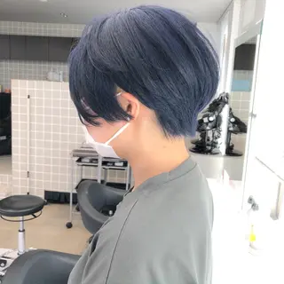 ミディアム カラー ハイトーン×レイヤー カットTAKUMIのヘアスタイル
