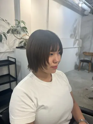 セミロング 新宿/顔周りカット +レイヤー=しずく♩のヘアスタイル