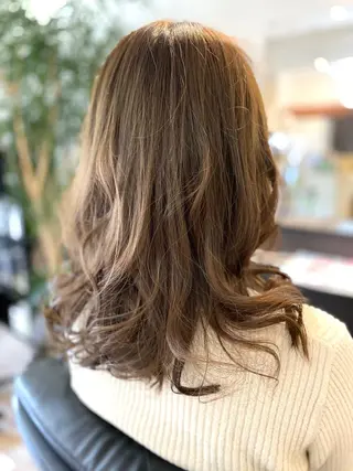 ミディアム カラー メンズカットパーマ 似合わせカット 小林のヘアスタイル