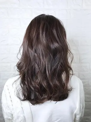 ミディアム カラー 髪質改善縮毛矯正 美容師✂️山崎竜二のヘアスタイル
