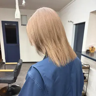 ミディアム カラー 鳥居 叶夢のヘアスタイル