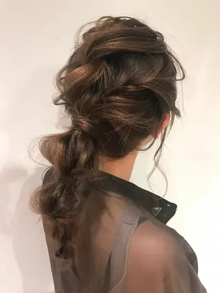 ロング ヘアアレンジ 縮毛矯正/艶カラー/ ikedaのヘアスタイル