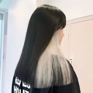 ロング ハイトーン/韓国 ヘア momo˚✧₊のヘアスタイル