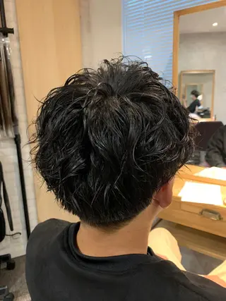 メンズ 中川歩 髪質改善 ツヤカラー【横浜】のヘアスタイル